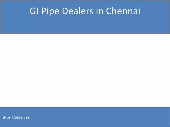 gi pipe dealers in chennai