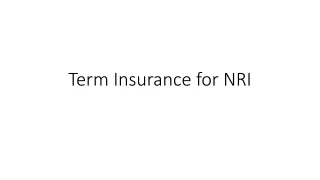 term insurance for nri