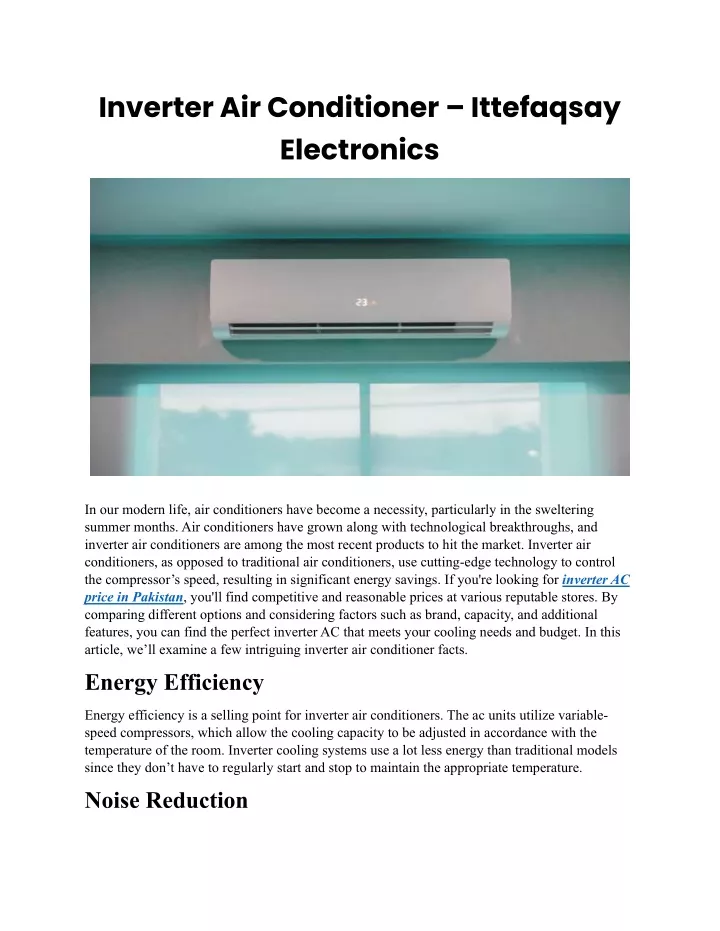 inverter air conditioner ittefaqsay electronics