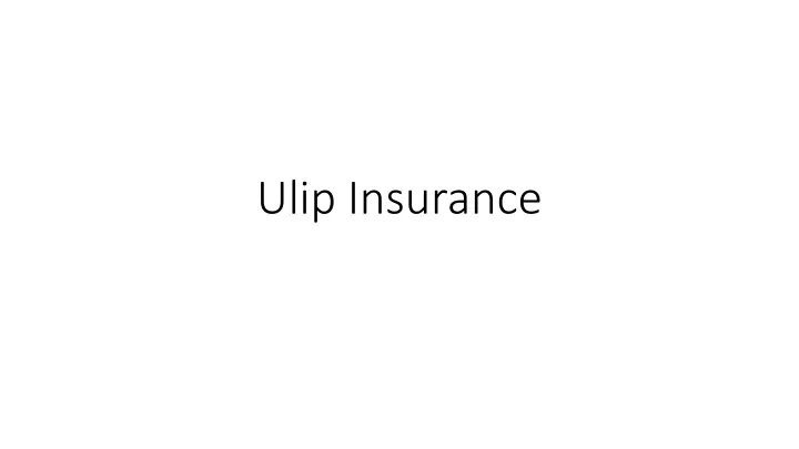 ulip insurance