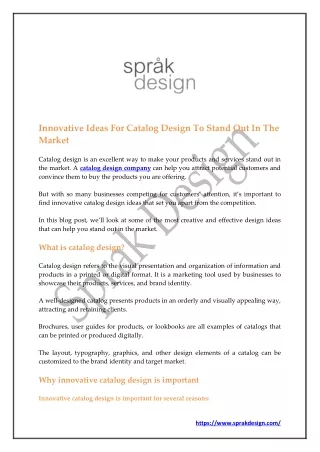 innovative ideas for catalog design to stand