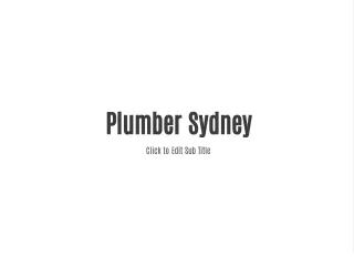 Plumber Sydney