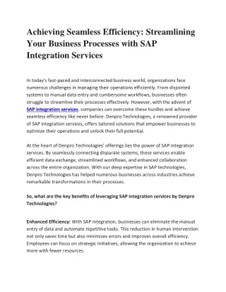 SAP Integration Services