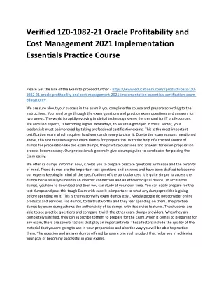verified 1z0 1082 21 oracle profitability