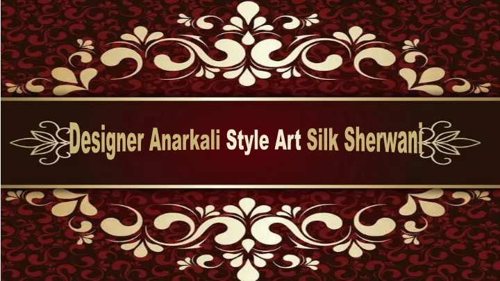 designer anarkali style art silk sherwani