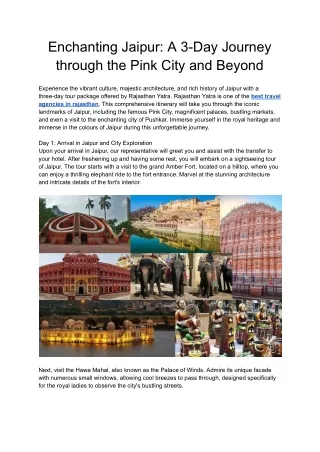 enchanting jaipur a 3 day journey through