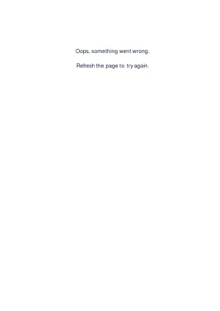 oops something went wrong refresh the page