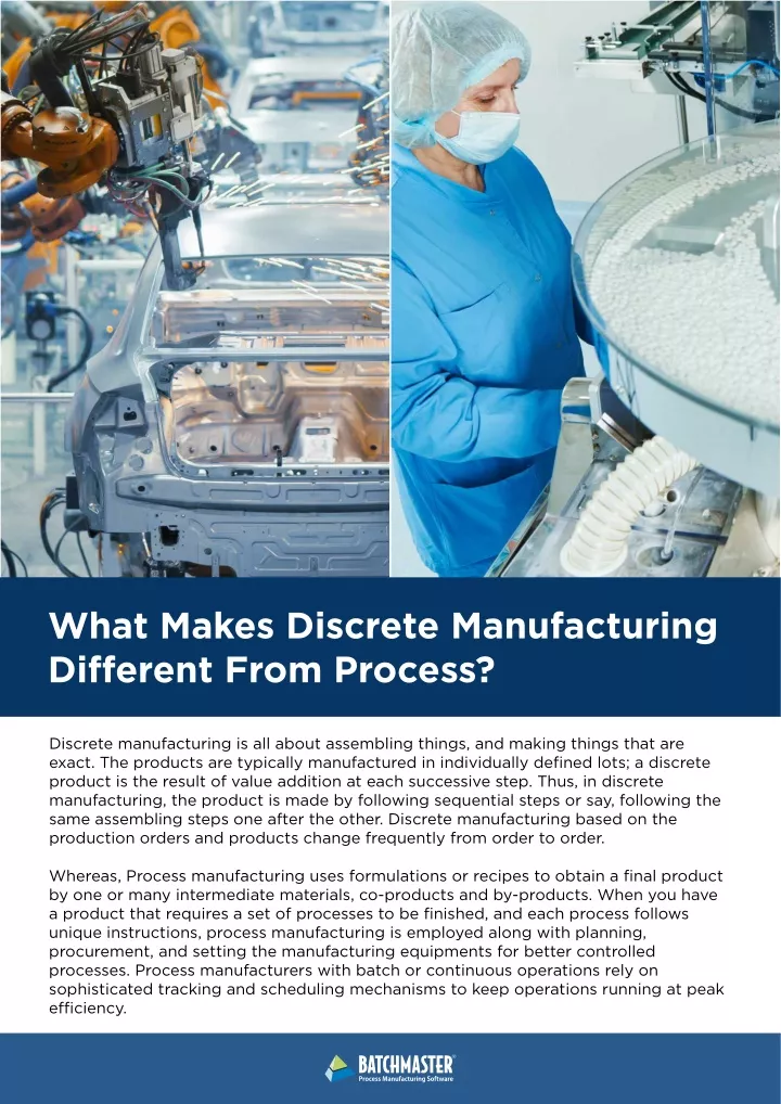 what makes discrete manufacturing different from