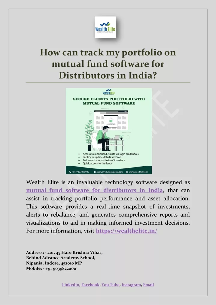 how can track my portfolio on mutual fund