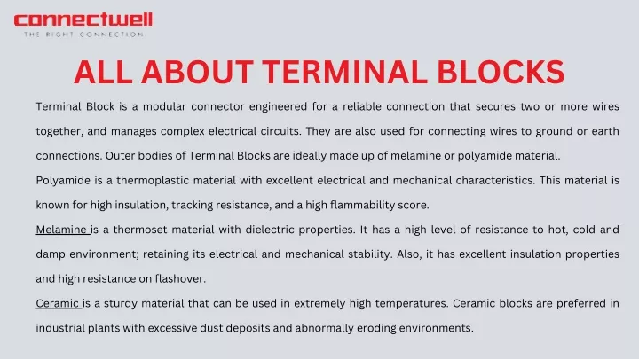 all about terminal blocks