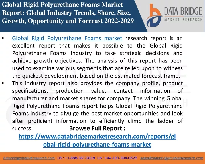 global rigid polyurethane foams market report