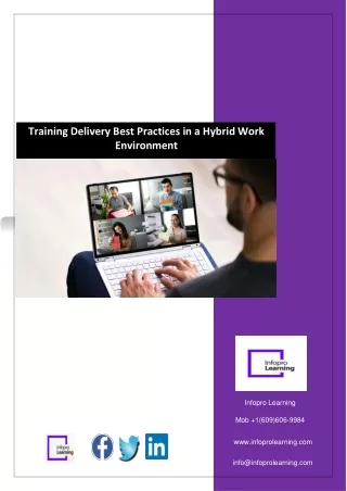 Training Delivery Best Practices in a Hybrid Work Environment
