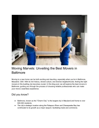 moving marvels unveiling the best movers