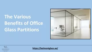 The Various Benefits of Office Glass Partitions