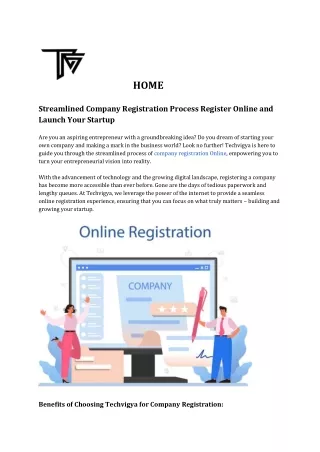 Streamlined Company Registration Process Register Online and Launch Your Startup
