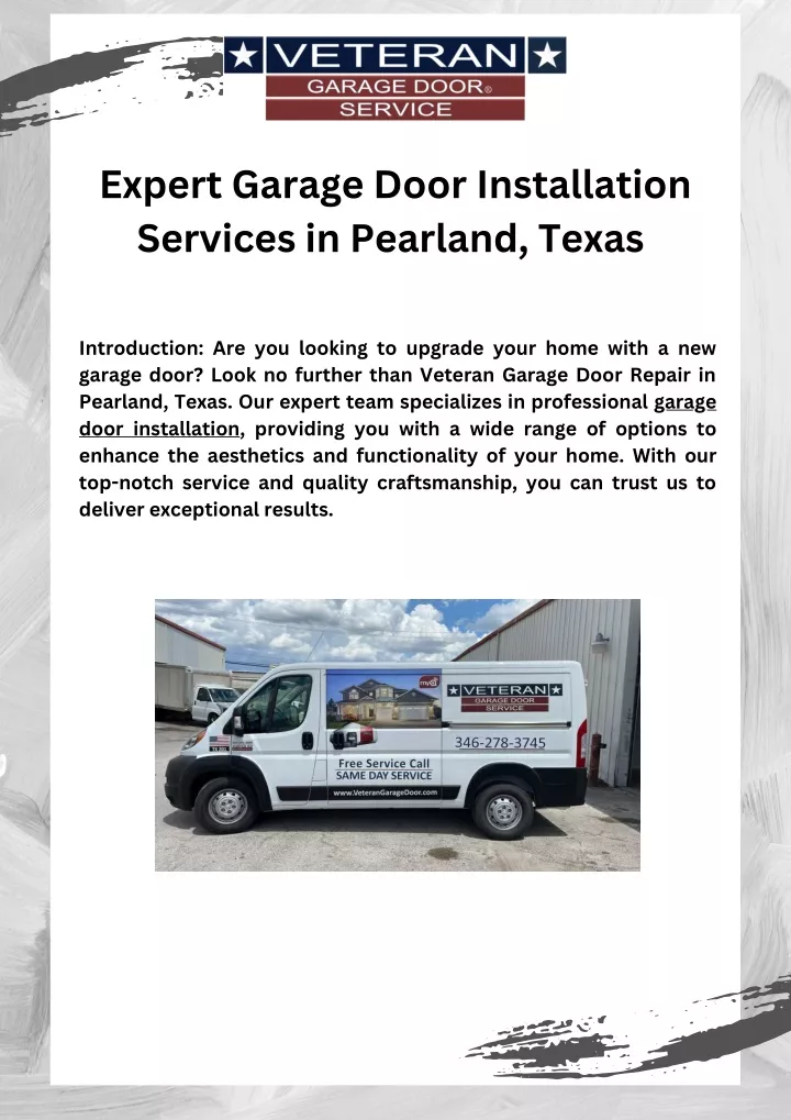 expert garage door installation services