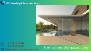 Minimal frame sliding glass doors