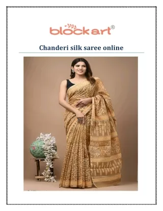 chanderi silk saree online