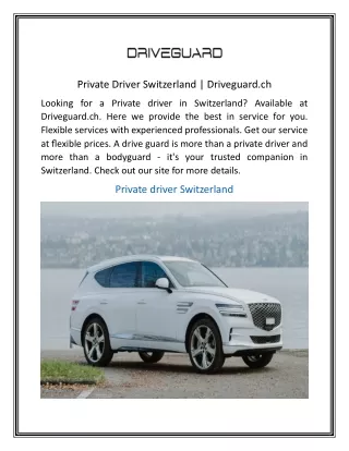 private driver switzerland driveguard ch