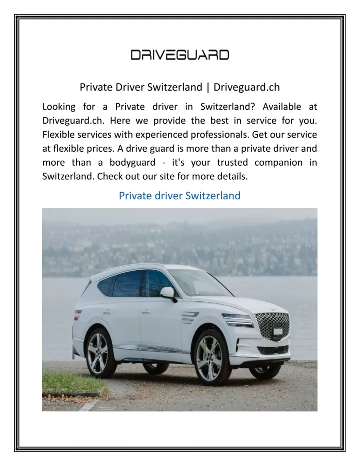 private driver switzerland driveguard ch