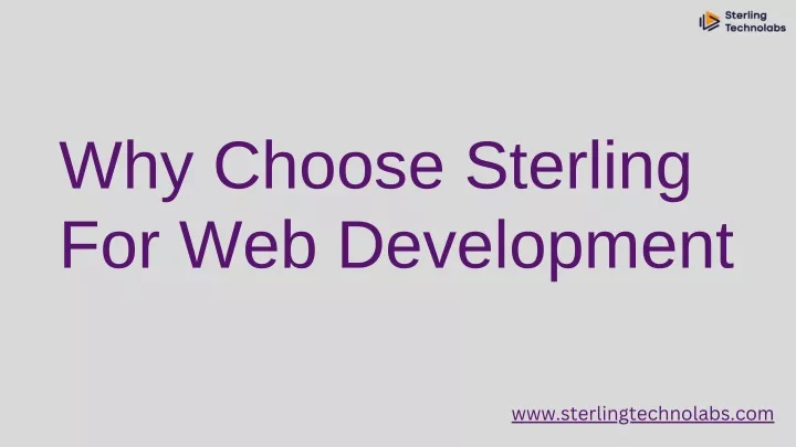 why choose sterling for web development