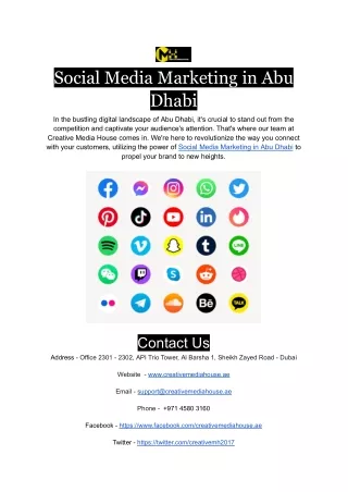 Social Media Marketing in Abu Dhabi