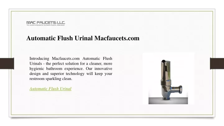 automatic flush urinal macfaucets com