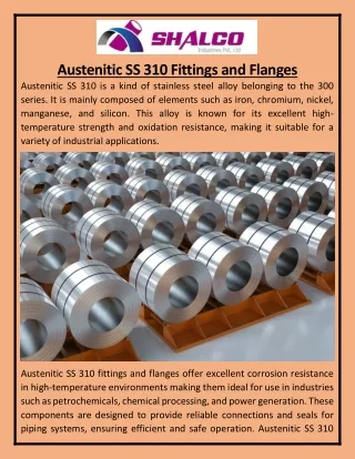 austenitic ss 310 fittings and flanges austenitic