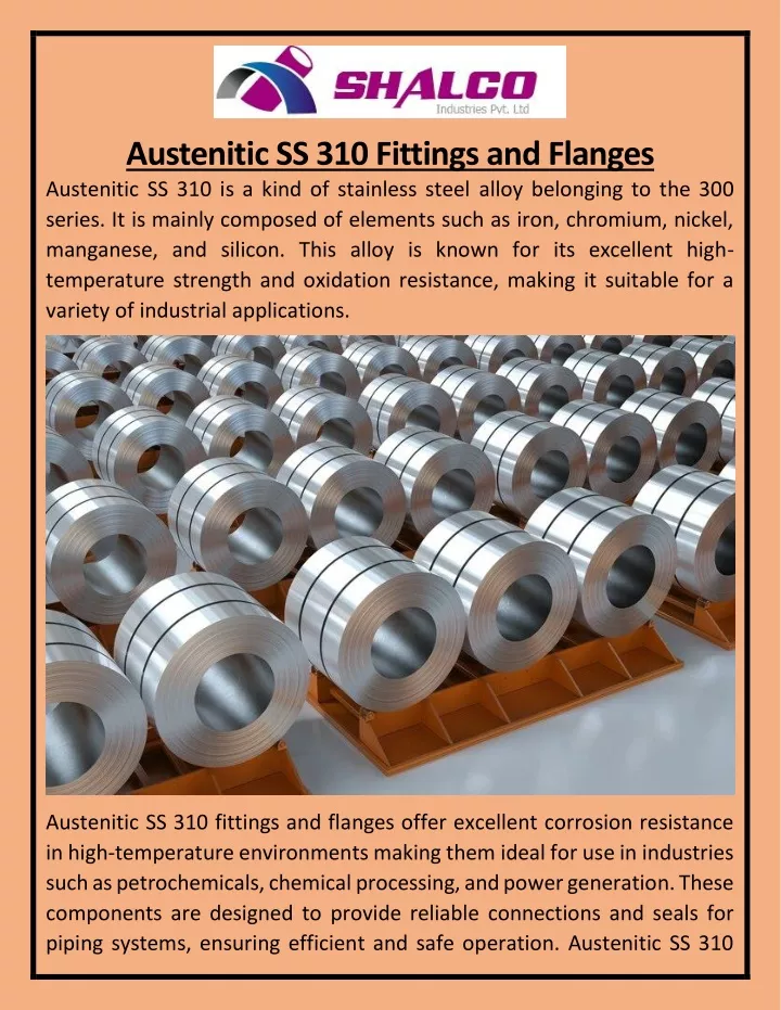 austenitic ss 310 fittings and flanges austenitic