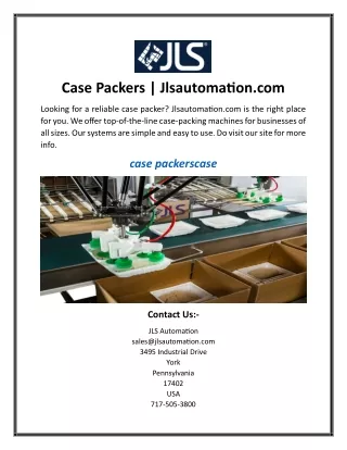 case packers jlsautomation com