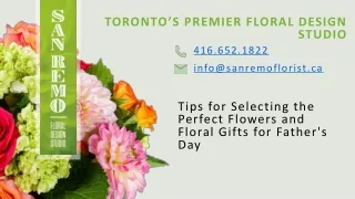 Father's Day Floral Gifts and Arrangement in Toronto