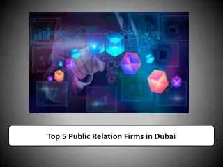 Top 5 Public Relation Firms in Dubai