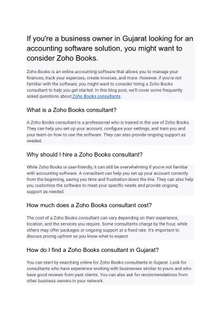 If you're a business owner in Gujarat looking for an accounting software solution, you might want to consider Zoho Books