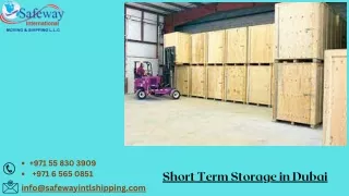 Short Term Storage in Dubai