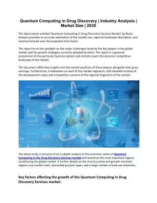 quantum computing in drug discovery industry