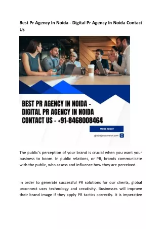 Best Pr Agency In Noida - Digital Pr Agency In Noida Contact Us