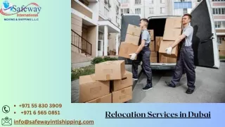Relocation Services in Dubai