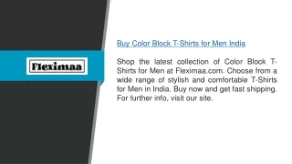 Buy Color Block T-shirts For Men India Fleximaa.com