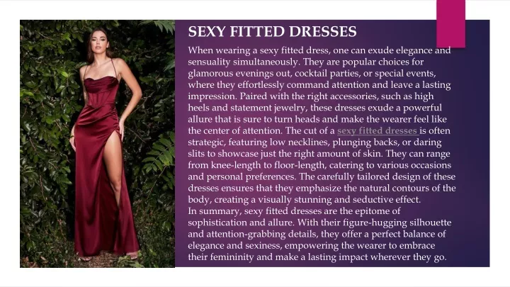 Ppt Sexy Fitted Dresses Powerpoint Presentation Free Download Id12200228 
