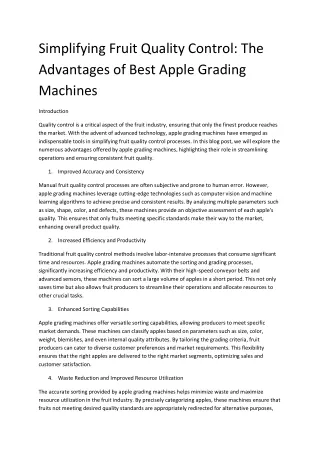 simplifying fruit quality control the advantages