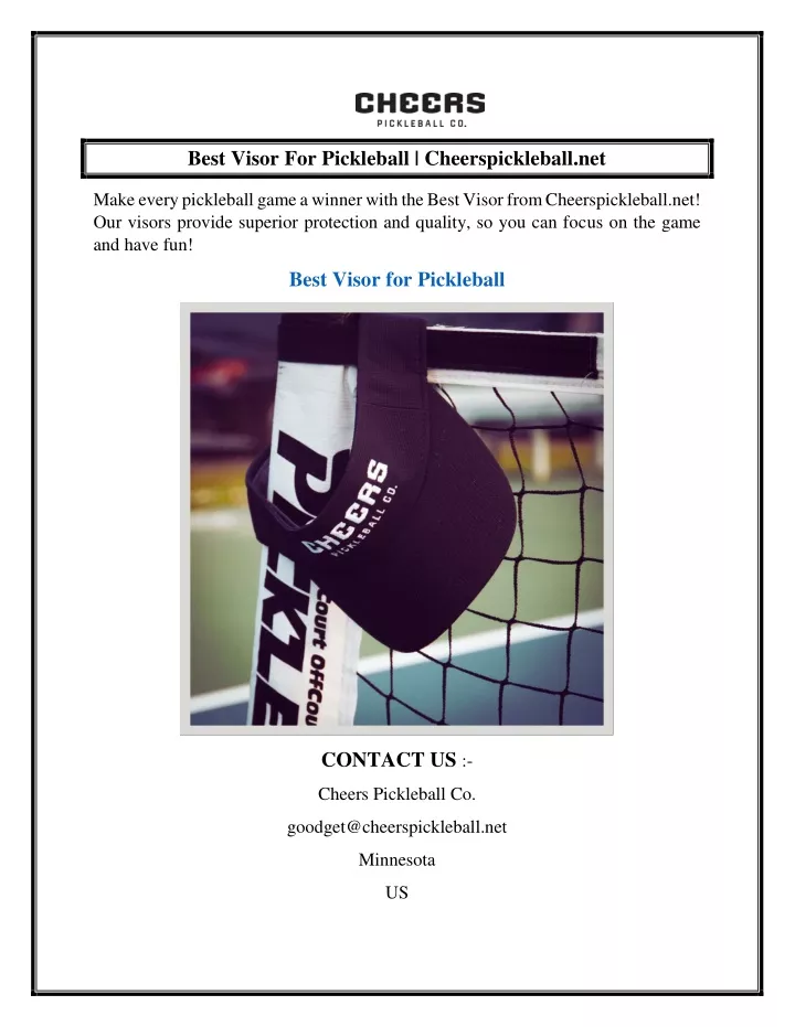 best visor for pickleball cheerspickleball net