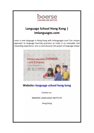 language school hong kong imlanguages com
