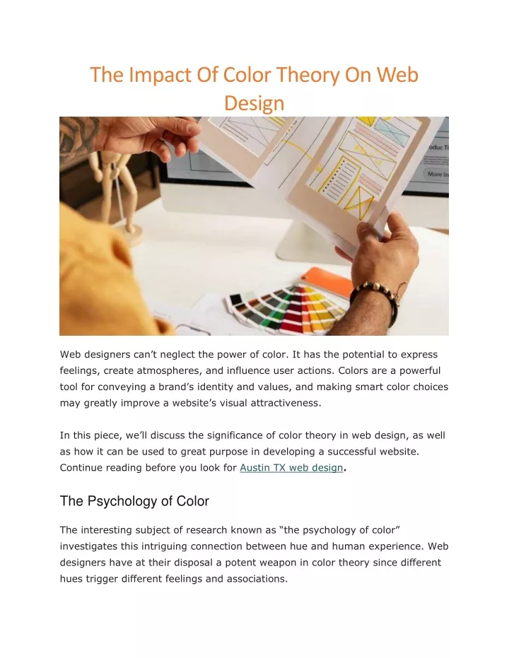 the impact of color theory on web design