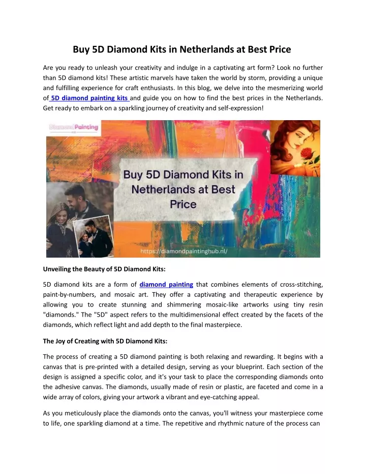 buy 5d diamond kits in netherlands at best price