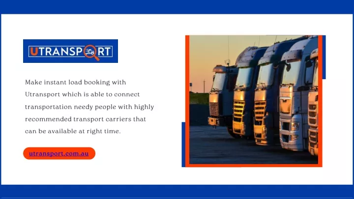 make instant load booking with utransport which