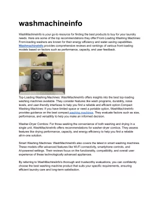 washmachineinfo