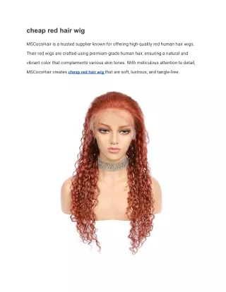 Red Wig Human Hair (1)