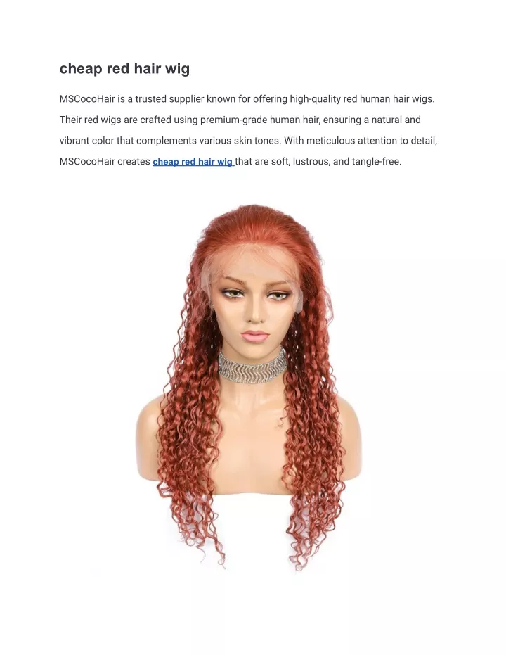cheap red hair wig