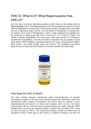 HHC-O_ What Is It_ What Repercussions Has HHC-O_