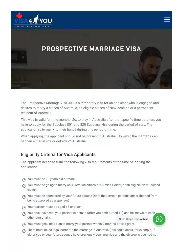 prospective marriage visa